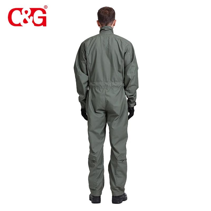 150GSM  mens overalls pilot With ISO11612 certificate Dupont Authorized pilot coveralls