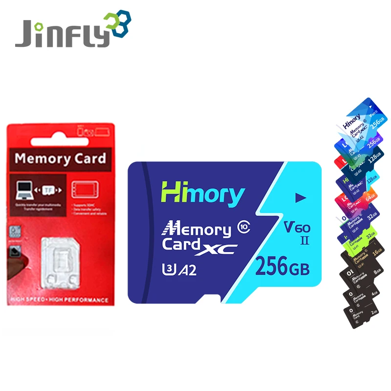 JINFLY UDP Factory Wholesale tarjeta sd clase 10 tarjetas de memoria microsd 128M 256M 512M 1G 2G 4G 8 gb 32gb 64gb