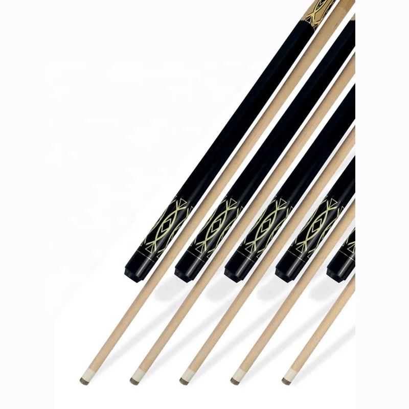 Stainless Steel Joint Maple Wood Billiard Pool Cue Wood Sticks 1/2-Piece