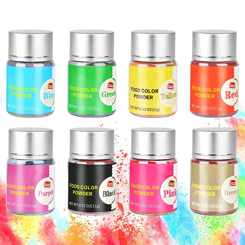Powder Food Coloring - 8 Colors 5.1 OZ Water Based Food Dye Powdered  Set for Baking Cookies Fondant Macaron Kids Slime