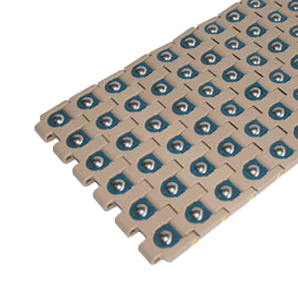 Amazon Hot Sale Coffee Color Sorting Packaging Plastic Profile Modular Conveyor Belt With Roller Top