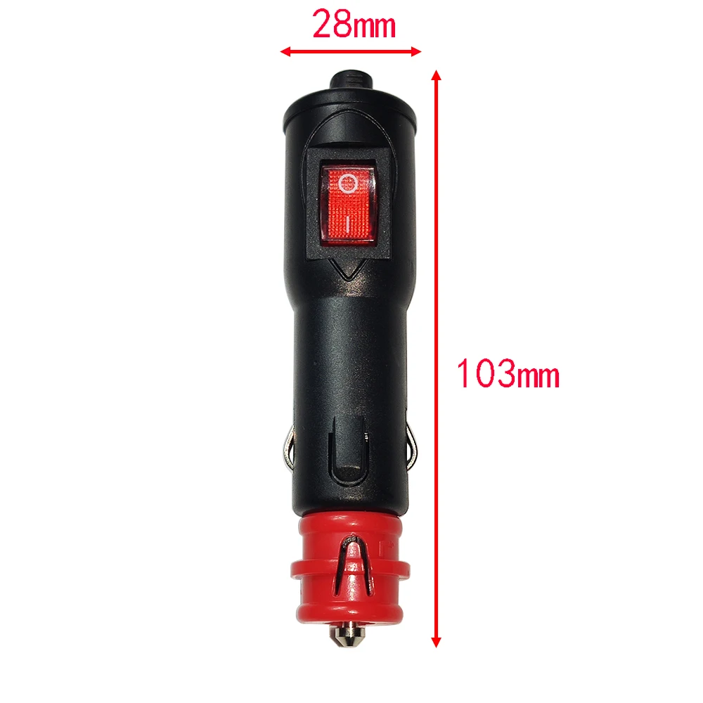 JKM DIY 12V-24V автомобильный прикуриватель розетка адаптер питания с переключателем 8A предохранитель