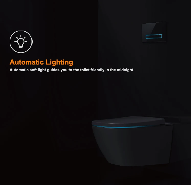 New Popular Economic Seat Heating Shower Bidets Automatic Light Electric Smart Toilet