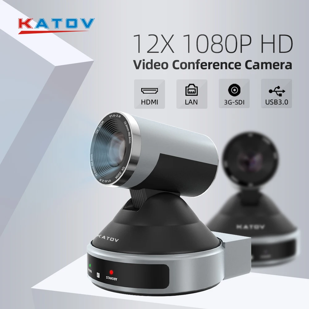 KATO VISION hot selling 12x mini hd digital video camera IP video conference camera PTZ HD video conferencing camera