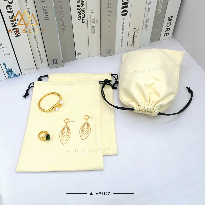 Webest drawstring custom velvet electronic product pouch magazine pouch golf valuables pouch