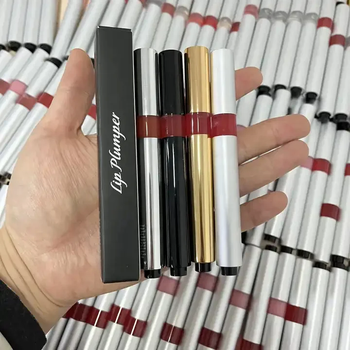 Non-sticky Slight Tingle Lip Fullness Silver Fruit Lip Plumper Gloss with Private Label