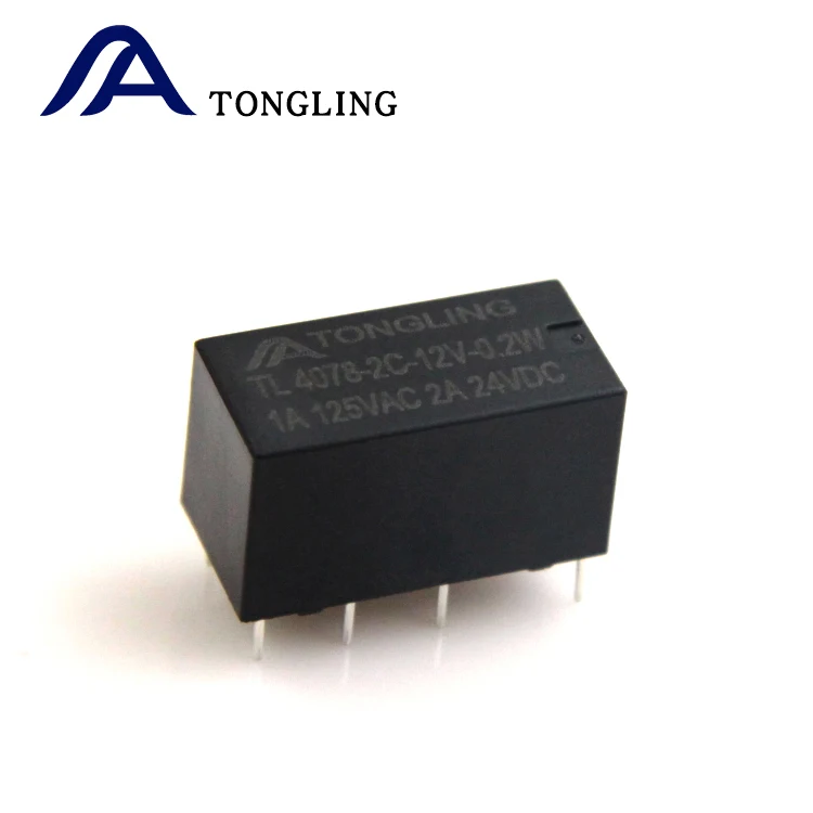 TONGLING TL4078 SPDT 2C 8 Pin 5V 6V 9V 12V 24V 1A 125VAC Signal Relay For PCB
