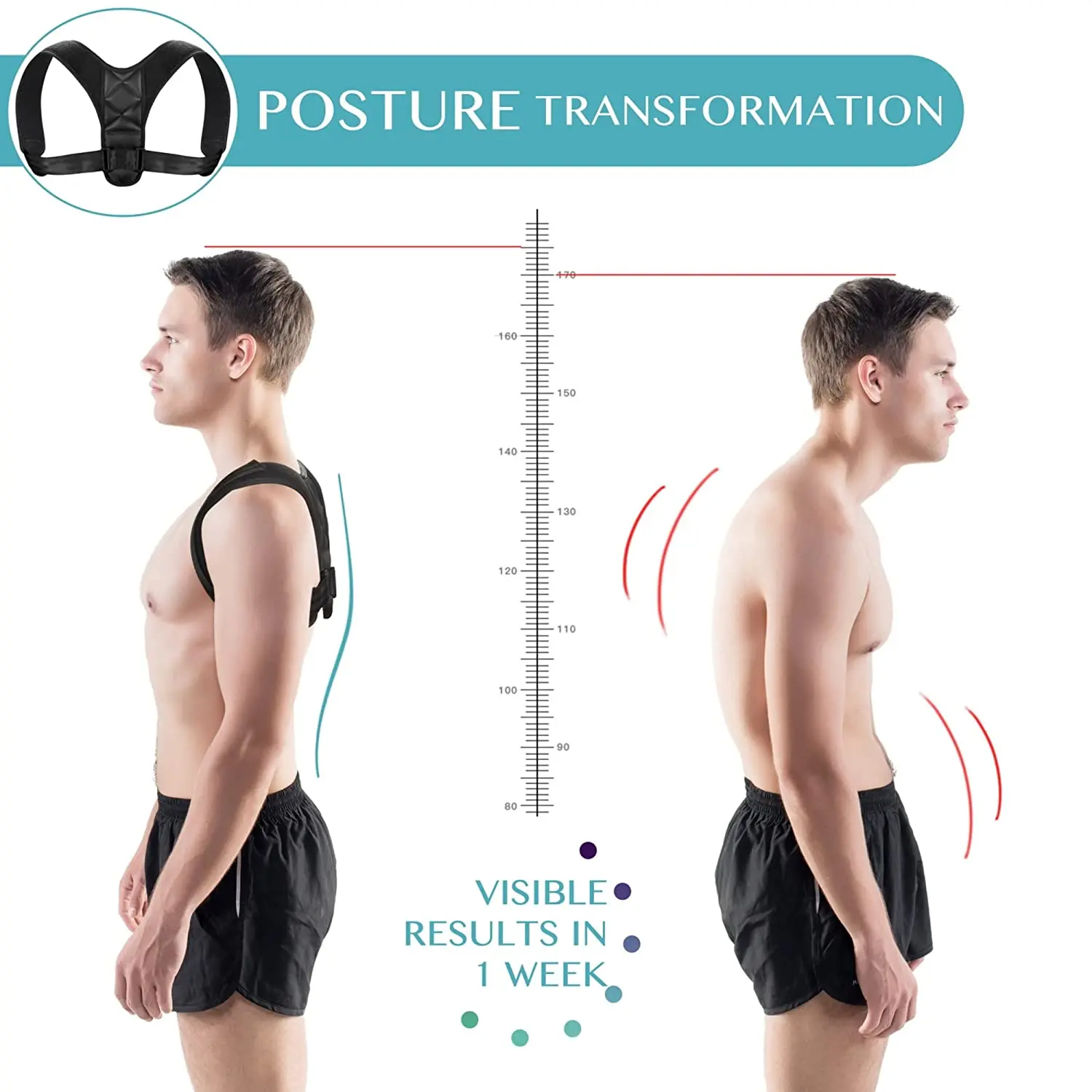 Hot Sale Adjustable back posture corrector Back Pain Support posture corrector for men and women