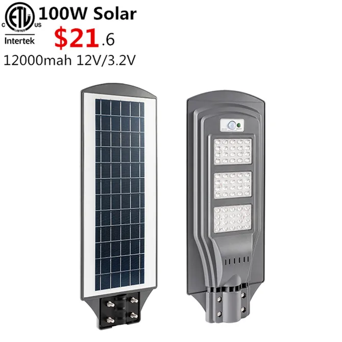 Батарея 3,2 v 18000 мА/ч, 2 года гарантии PIR датчик фотоэлемента уличный светодиодный светильник на солнечной батарее 100W 150W 200W 300 Ватт солнечный уличный фонарь