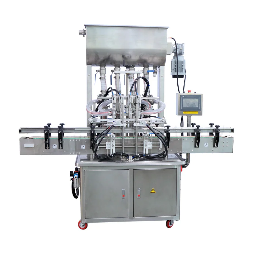 GT4T-4G Automatic Pneumatic High Viscosity Paste Filler Thick Paste Cosmetic Cream Bottle Filling Machine