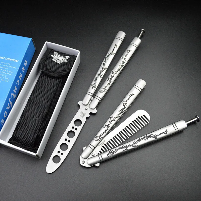double dragon pattern Balisong butterfly Knife Trainer tool