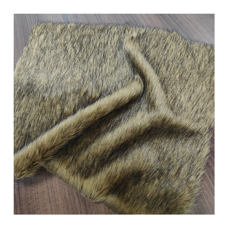 Manufacturer Wholesale Custom Shag Fur Fabric Acrylic Luxury Long Pile Fur Faux Raccoon Fur Fabric for Winter Garment Blankets