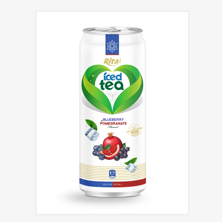 500mL singapore vietnam Canned Ice Green Black Tea Drink Super Fruits Flavor