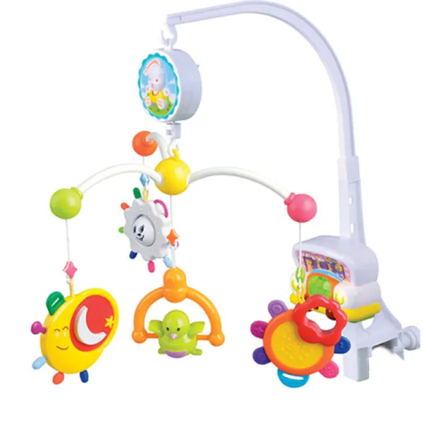 Custom Electric bell rattle rotate baby bed bell musical mobiles for bed baby musical crib mobile