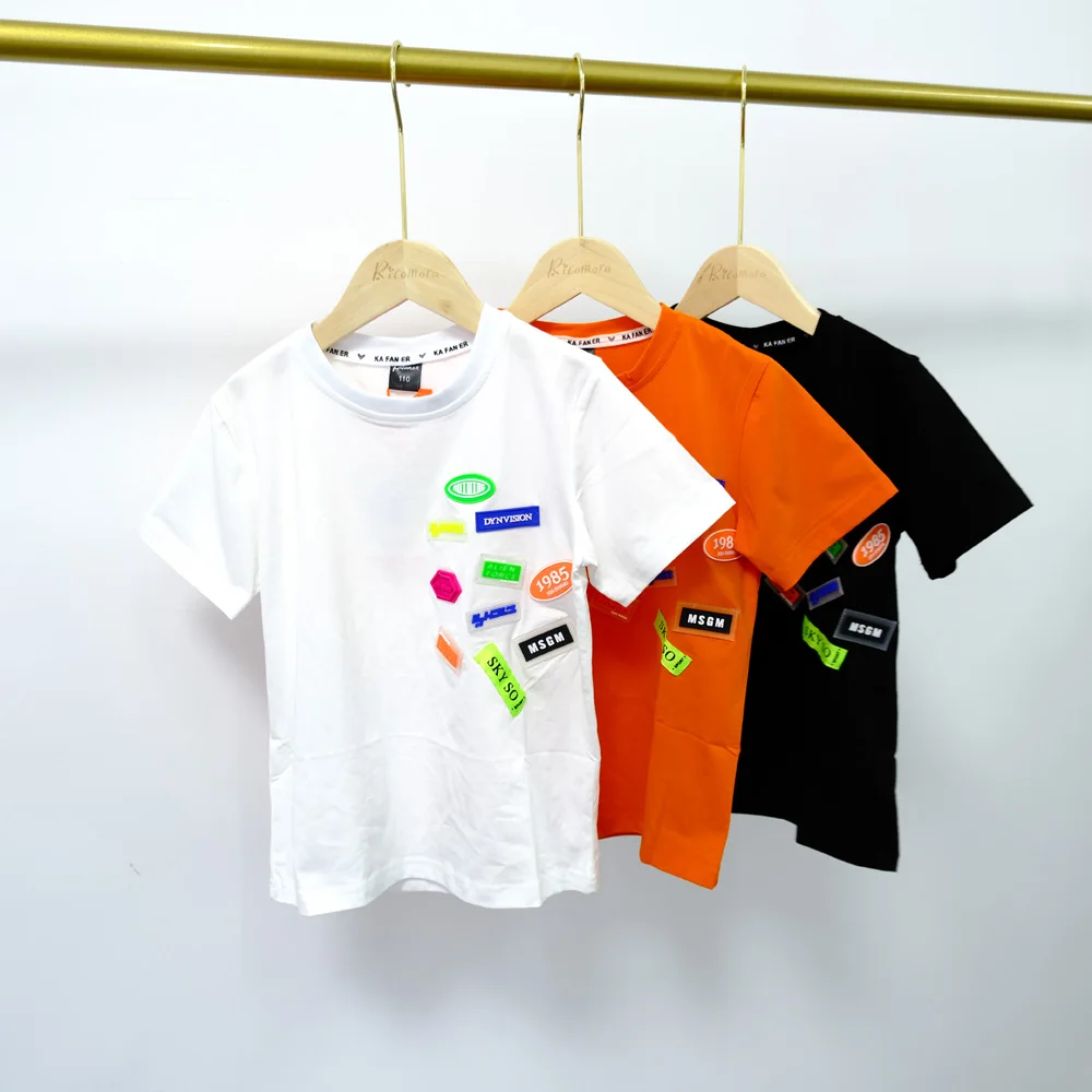 Hot Wholesale Kids Boy Summer Clothes Youth Cotton T-shirt 5-13 Years Shirts