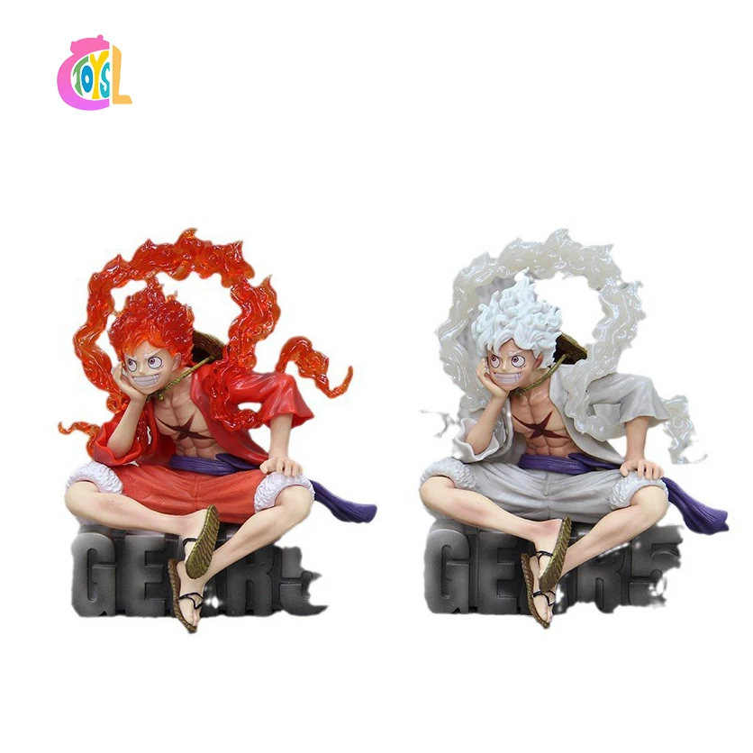 HNSCWholesale One Pieced Luffy Nika Q Version Toys Car Decoration Action Anime Figrues Ornaments Figures for Collection
