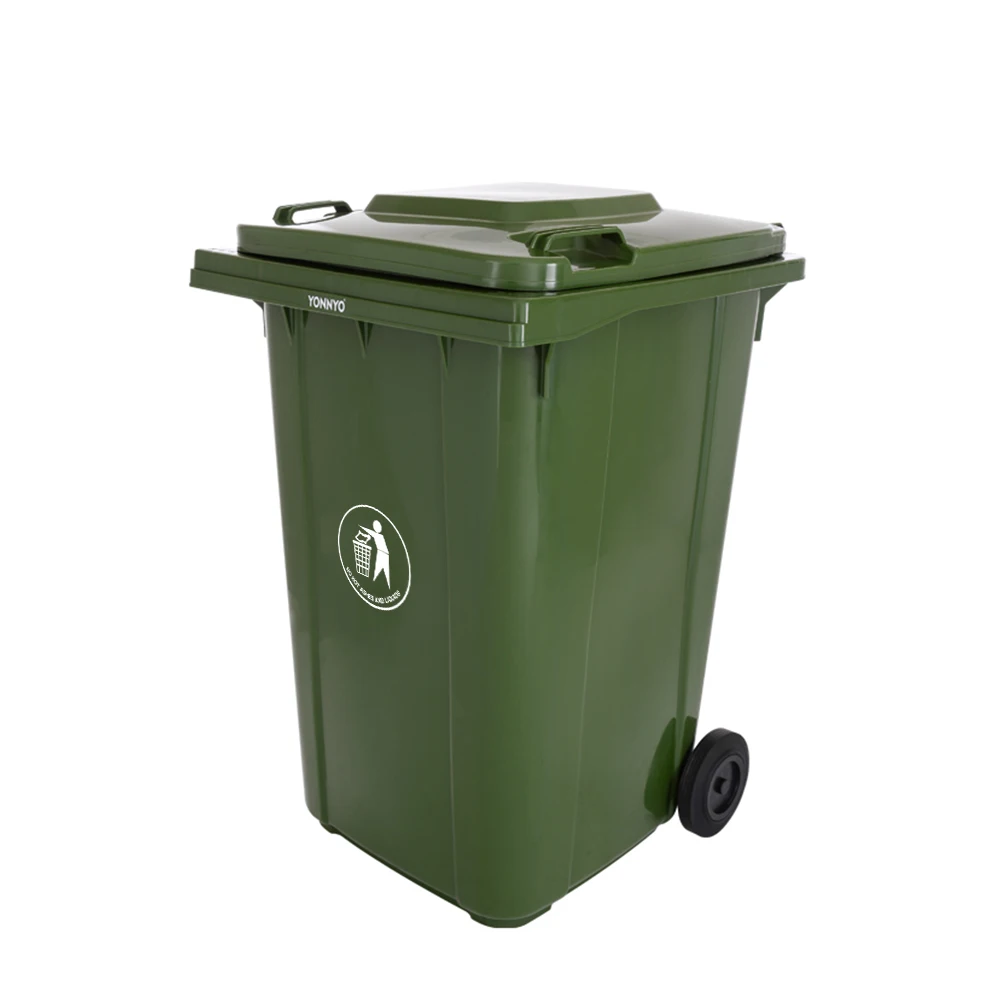 360l out door plastic wheeled garbage can waste bin dustbin