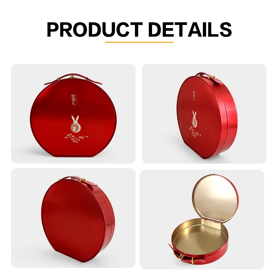 Jinyunabao Factory Supply Luxury Snack /candy/biscuit/cookie /mooncake/dessert/chocolate/red Gift Tins Metal Boxes for Weeding
