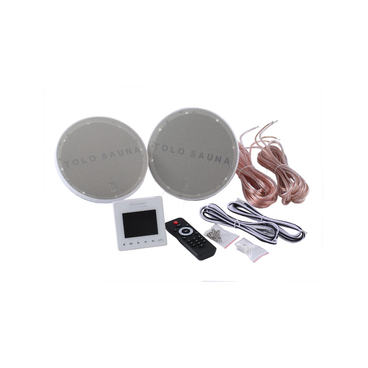 TOLO SAUNA Music System Waterproof Speaker For Sauna Steam Shower Room Blue Tooth Wireless Remote Control Steamtec Brand 6 inch