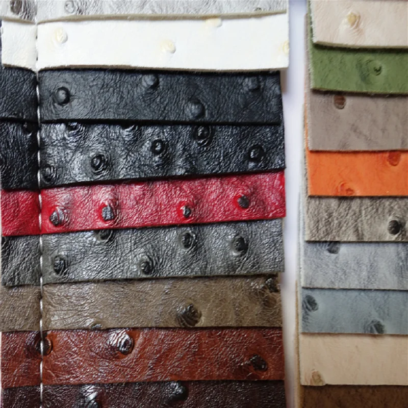 black ostrich PVC anti-mildew faux imitation artificial leather for handbags