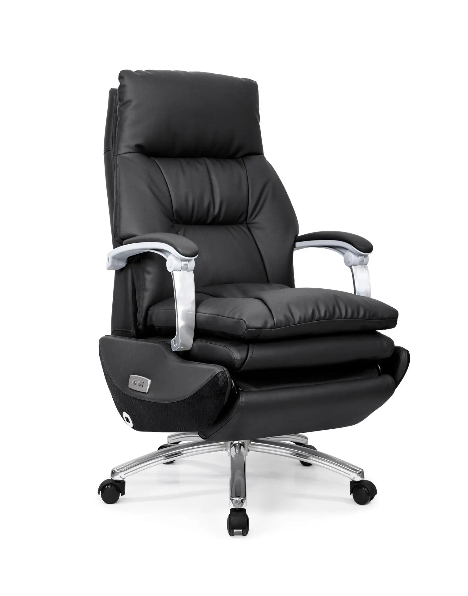 Modern Comfortable Boss ChairWireless USB Charging Electric massage Office ChairRecliner Cowhide Chair