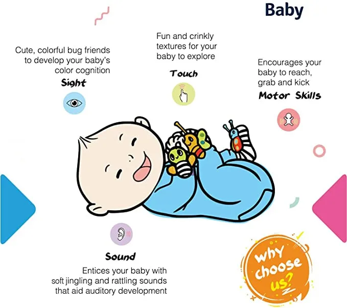 Cotton Animal Baby Infant Wrists Rattle and Socks Foot Finders Set Developmental Baby Squeaky Toy Baby Rattle