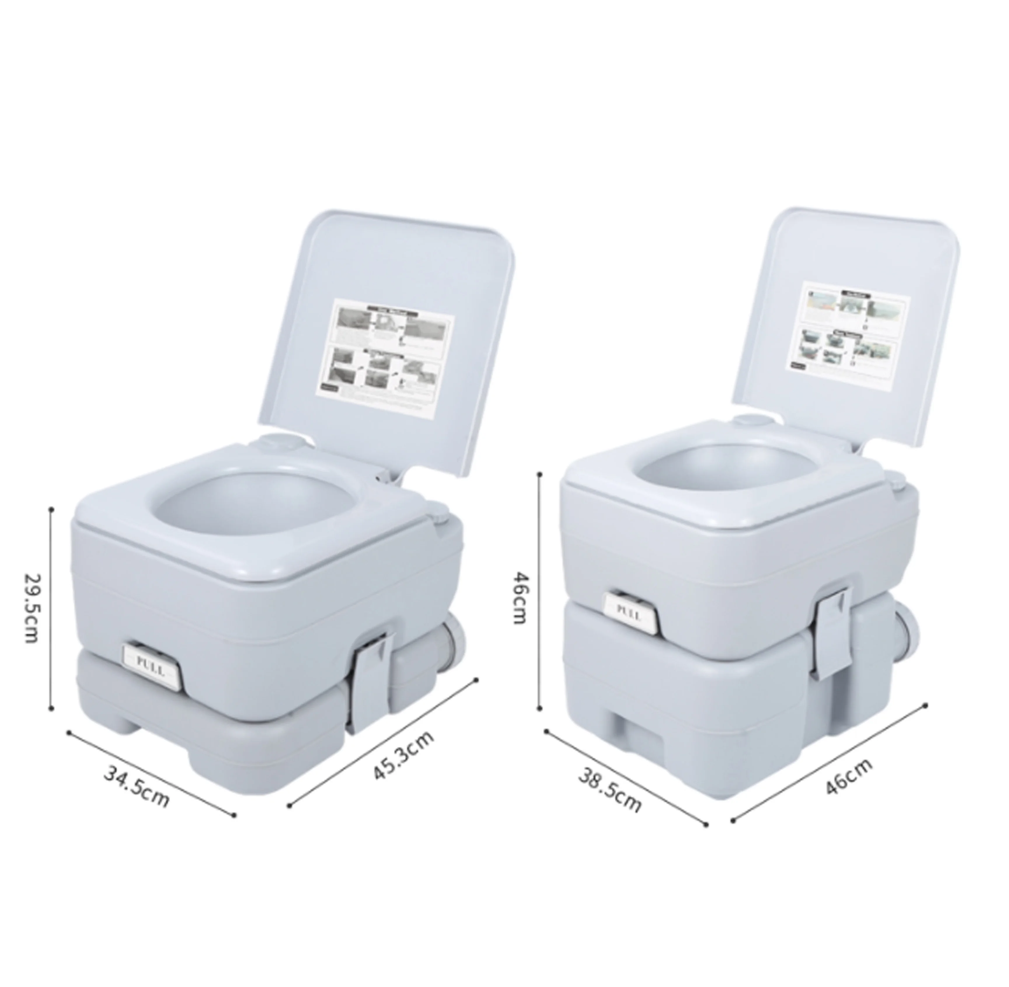 10L 20L Portable Camping Trips Hiking RV Toilet Outdoor Camper Portable Travel Toilet Flushable Camp Latrines