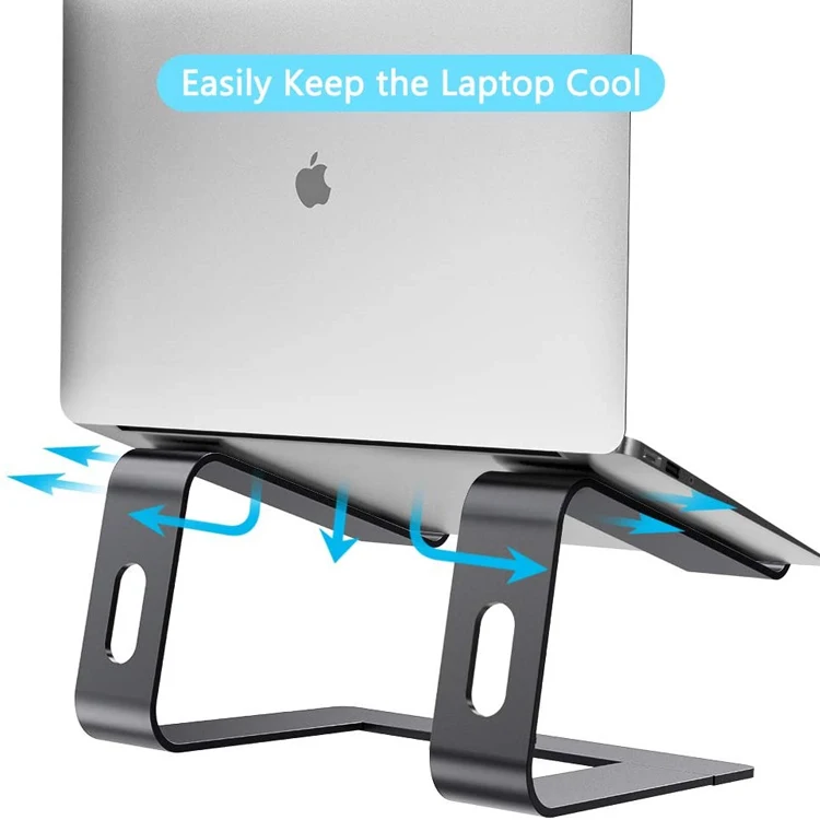 Ergonomic aluminum Laptop Mount Notebook Stand Riser holder vertical Aluminum laptop stand for Macbook Computer PC Desk