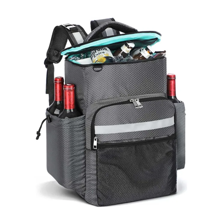 Wilson Cooler Backpack Black Insulated Backpack Cooler Bag 28L Lunch Picnic Backpack With Custom Logo Printed Beer Cooler Bag