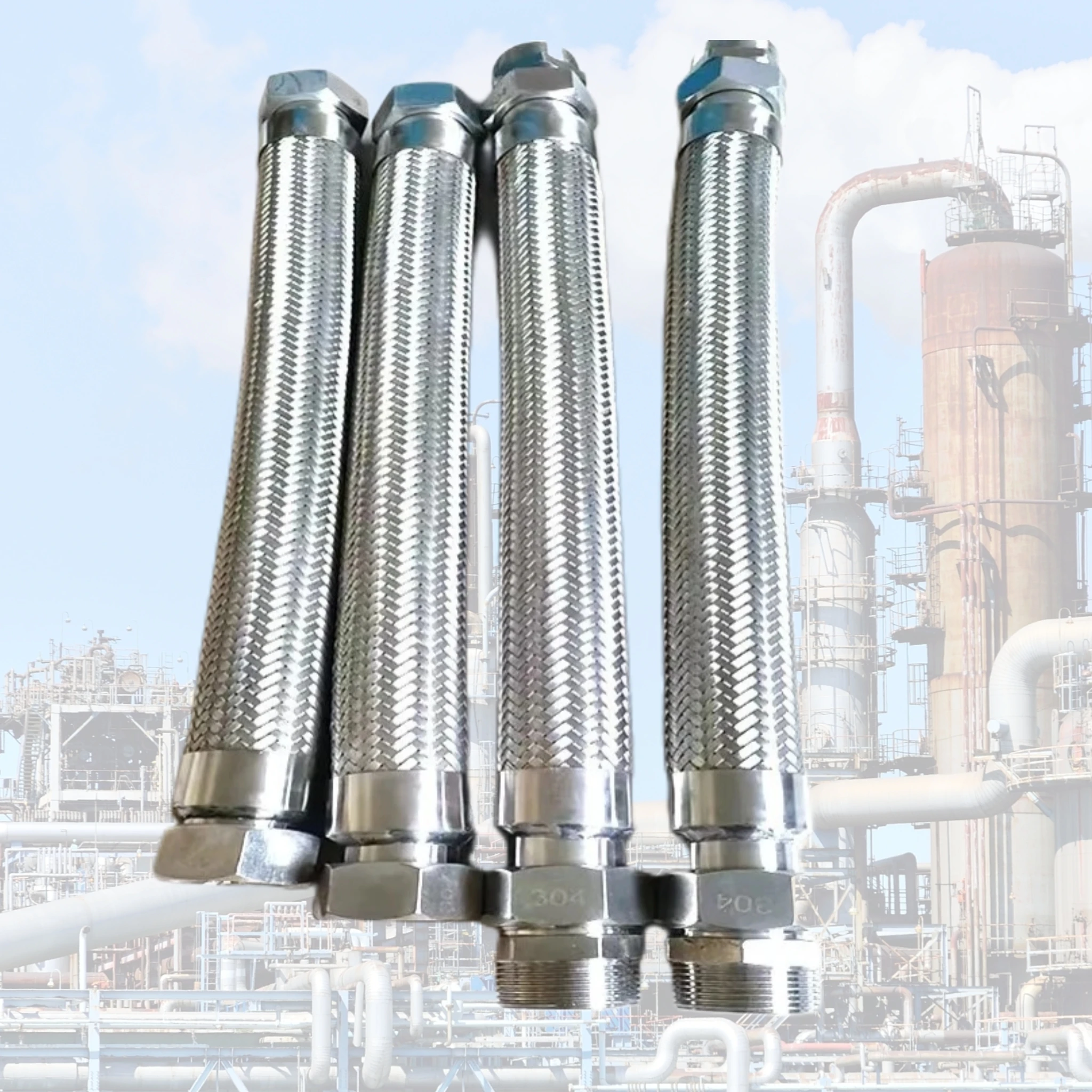 Universal flexible corrugated stainless steel braided metal reinforced hose customized Flexible metal hose
