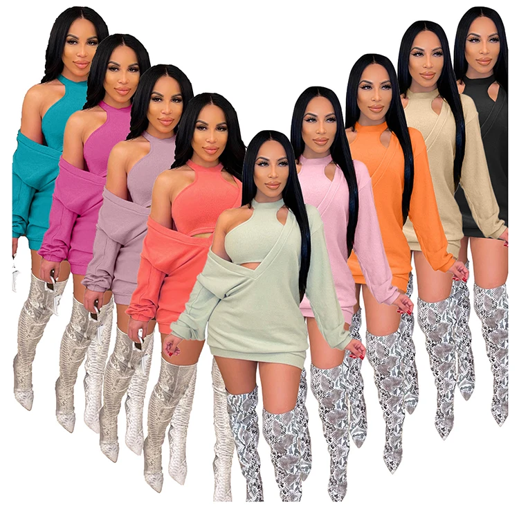 New design trendy two piece set fall 2022 women clothes