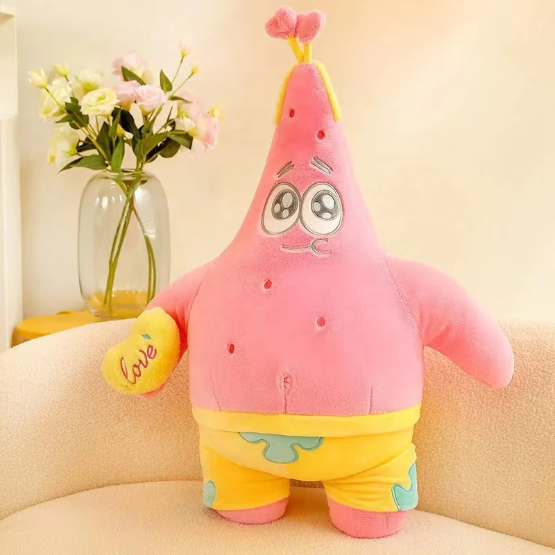 Factory Custom Cute Cartoon Plush Doll Sponge Baby And Patrick Star Plush Toy Dolls For Girl And Boy