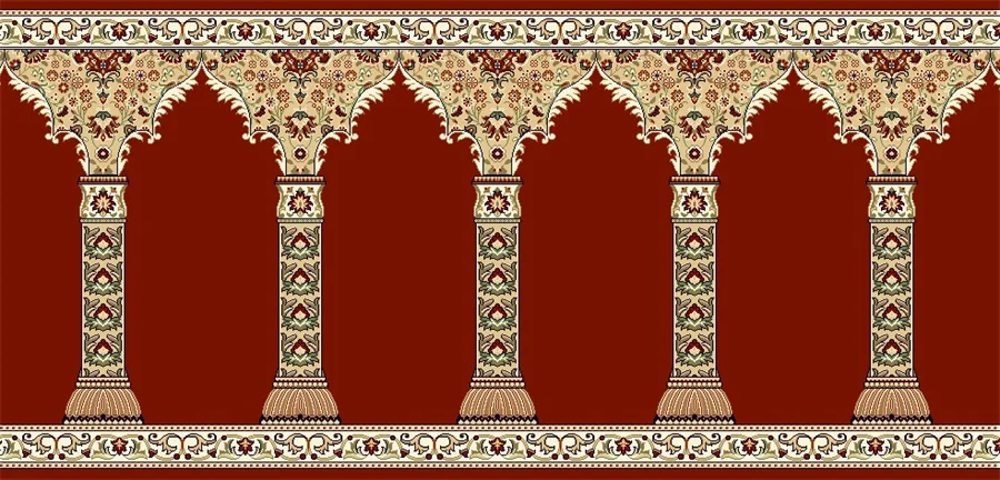 Carpet factory customizes Akminster printed Wilton craft Muslim Islamic Mosque high-quality prayer wall to wall Prayer Carpet