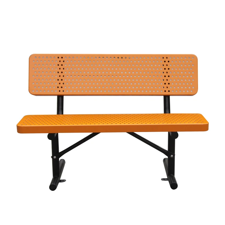 outdoor park 6ft 8ft perforated steel bench seat outside street metal seating bench public garden yard patio iron chair bench