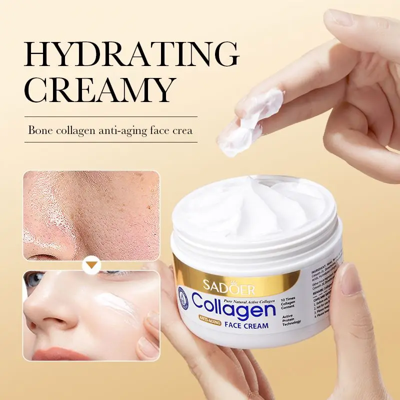 OEM SADOER Natural Organic  Collagen Hydrating Anti Aging Face Whitening Cream For All Skin