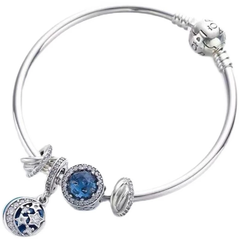 
Factory Wholesale New arrival 925 Sterling Silver Bracelet for Pandora chain Glass Bead Charm Bracelet 