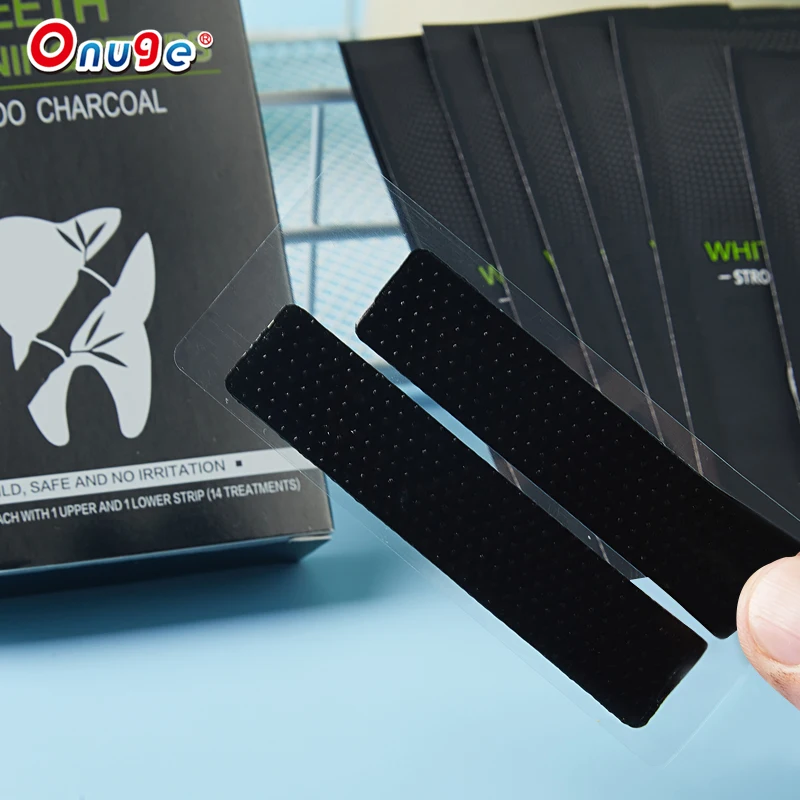Charcoal Flavoured Formula Effective Teeth Whitening Strips Non Toxic New Design Wholesale