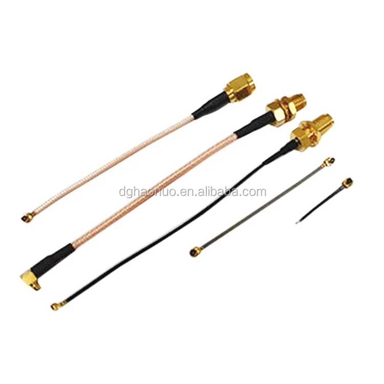 Antenna Ufl Extension Cable RG113 Micro Coaxial Cable Assembly IPEX / U.FL To SMA Male Bulkhead Pigtail Cable