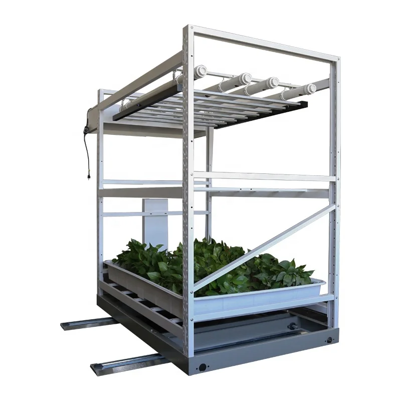 2024 NEW Design Hydroponic Growing Ebb And Flow Trays Multi-layer Rolling Bench Shelves Vertical Grow Table Grow Racks