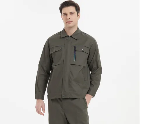 New models reflective stripes safety uniform stand-up collar lapel suit double-layer polyester-cotton thickened workwear