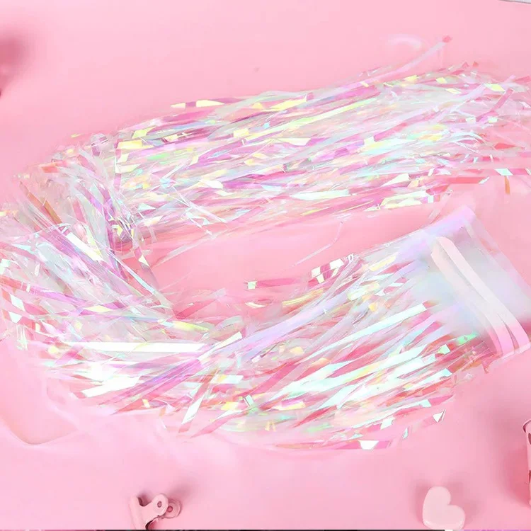 Birthday Party Background Photo Booth Fringe Tassel Door Foil Curtain