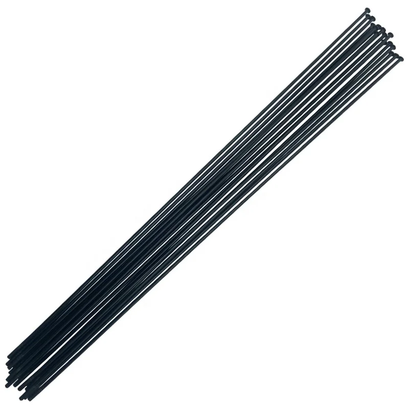 Mountain Bicycle Parts Straight 14G 45# Steel Spoke Black Bicycle Wire Rod Bike Spokes