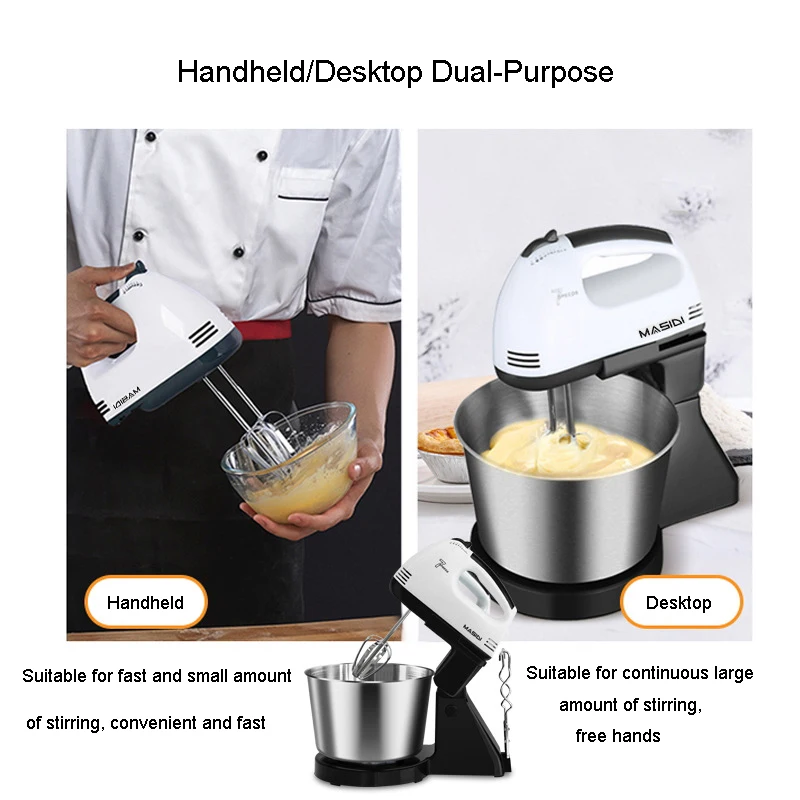 
Electric Hand Mixer cake With Stainless Beaters food mixer with bowl 7 speed 