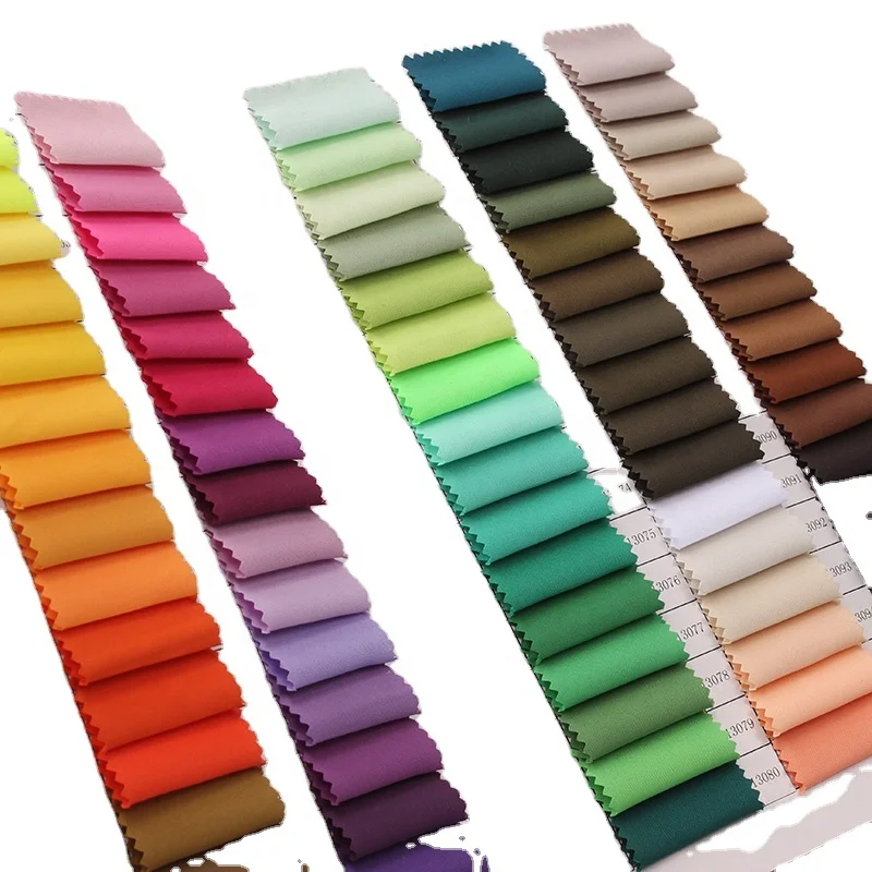 Instock 135 colors customized waterproof anti uv polyester peachskin fabric for topi beanie bucket hat sunbonnie sombrero