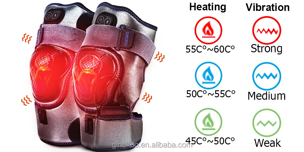 High Quality can be massaged by vibration and heated to keep warm USB Self  Heating Pad Knee Brace