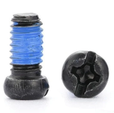 Nylon patch screw Carbon steel Alloy steel magnetic black oxide pan round head thread locking screw