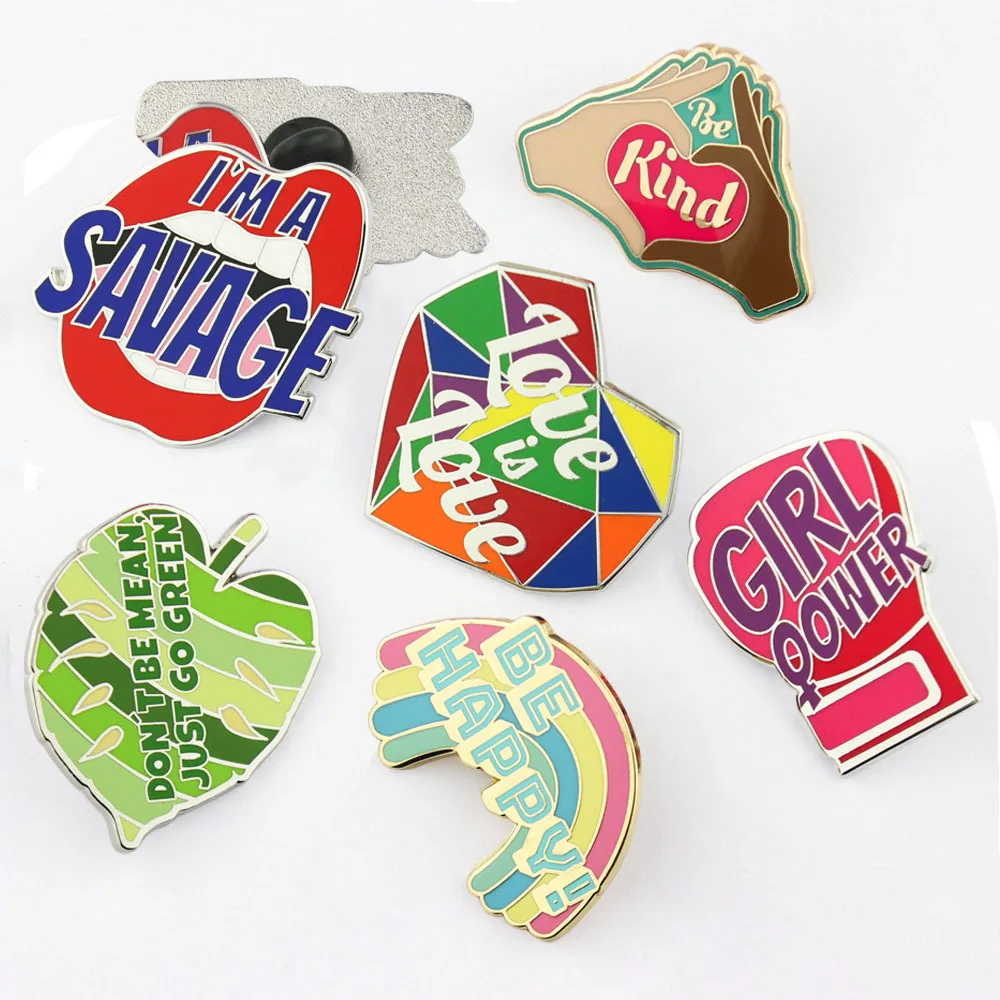 Wholesale custom design cartoon soft enamel lapel pin custom  LOGO metal badge manufacturer
