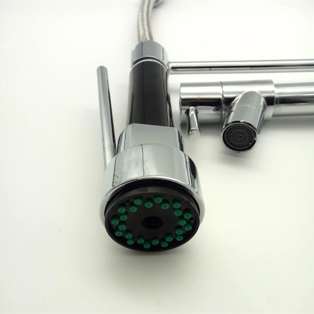 Kitchen Sink Faucet Dual-function Sprayer Water Tap Stainless Steel Single Lever Pull Out Kitchen Faucets