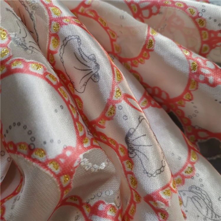 Горячее тиснение итальянская шелковая ткань шелк вискоза смешанная ткань вискоза шелковая ткань