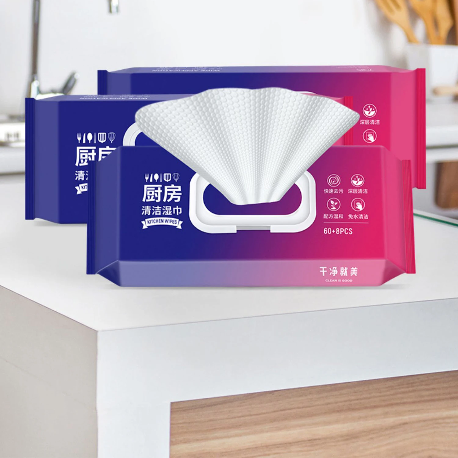 Cleaning Wipe for Kitchen Wet Tissue Wipes for Drying Dishes Kitchen Towels